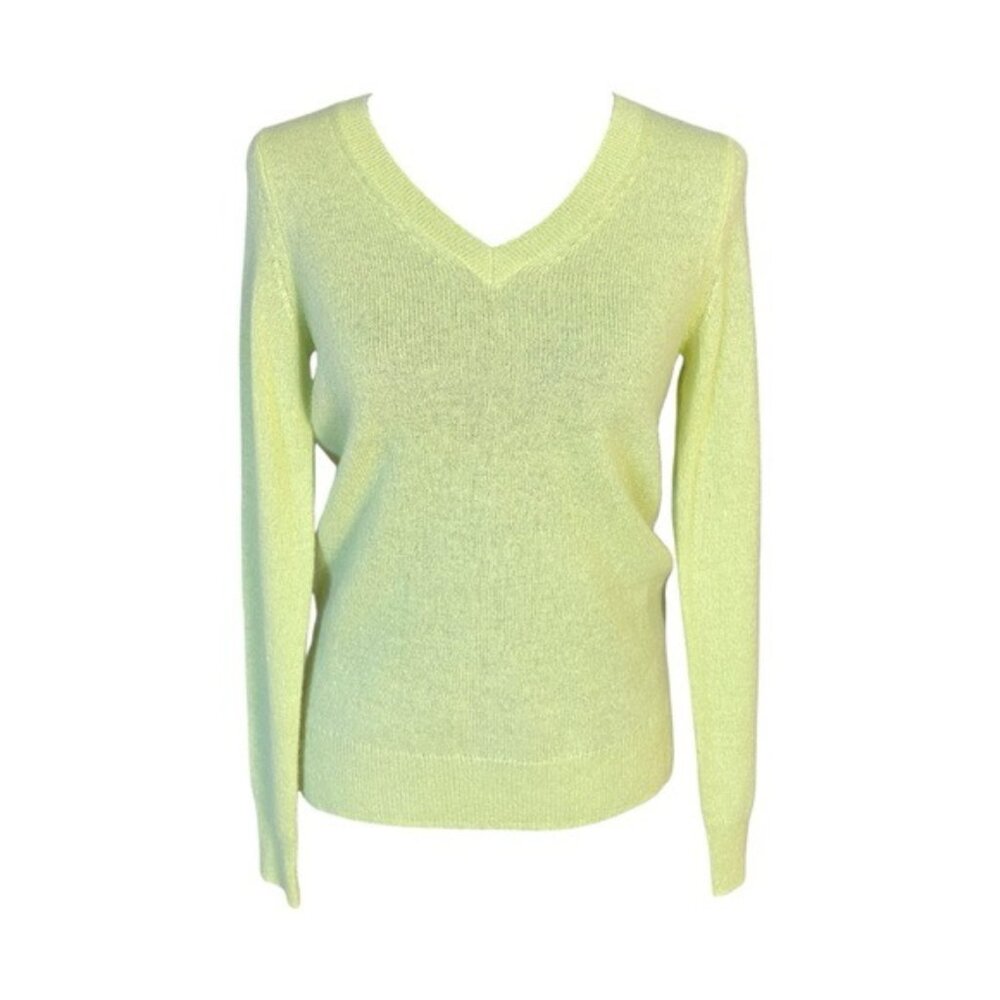 Saks Fifth Avenue Featherweight Cashmere Sweater – Lemongrass – Size XS (NWT)